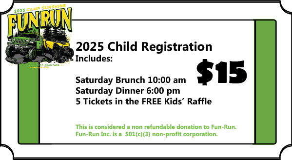 Registration: ADULT &/or CHILD: Fun-Run 2025
